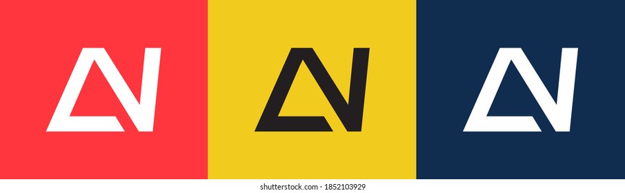an letter joint logo design vector template. joint a n logo for business company.  Minimalist, Unique, Simple, Creative, Flat, Business, Modern Logo Design