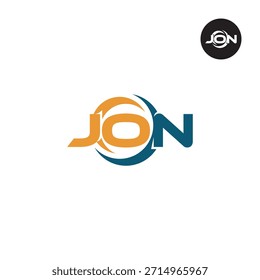 Letter JON Logo Initial Monogram Lettermark Acronym