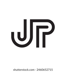 Letter JP creative minimal monogram logo