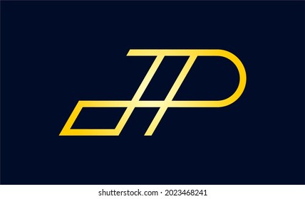 Letter JP logo design template 