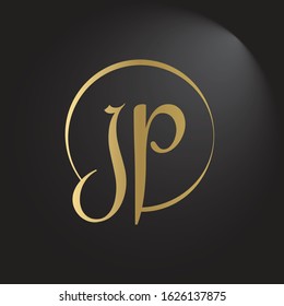 letter JP Logo Design Vector Template. Initial Linked Letter Design JP Vector Illustration