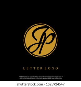 Letter JP logo initial emblem letter luxury vector.