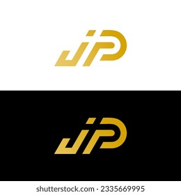 Letter JP logo vector. Minimalist flat logo