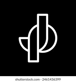 Letter JP or PJ creative line logo