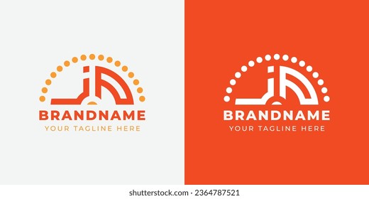 Letter JP and PJ Sunrise  Logo Set, suitable for any business with JP or PJ initials.