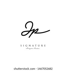 Letter JP Signature Logo Template - Vector