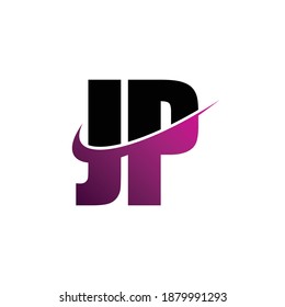 Letter JP simple logo design vector