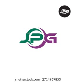 Letra JPG Logotipo Monograma inicial Siglas