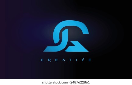 Letra JQ logo diseño creativo personalizado limpio dos alfabeto logo
