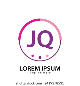 letter JQ logo. JQ logo design vector illustration for creative company, business, industry