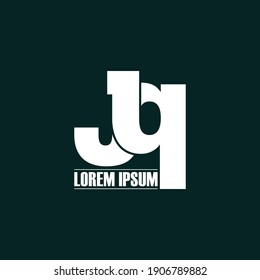Letter JQ simple logo design vector