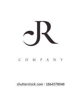 letter JR logo design vector
