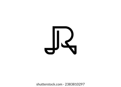 Letter JR Logo Design Vector 