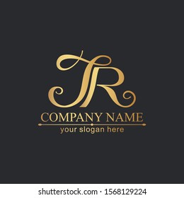 Letter JR logo or monogram. blank for business card. For your business. Vector sign.