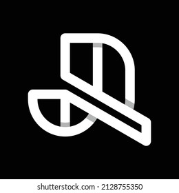 Letter JR Monogram Line Logo Design