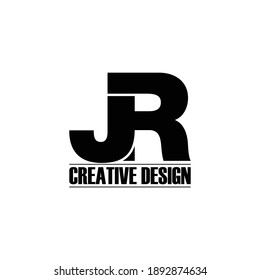 Letter JR simple logo design vector