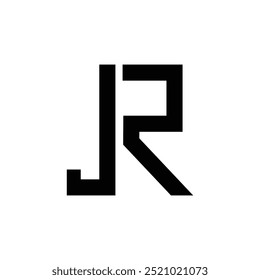 Letter Jr simple shape creative typography logo idea