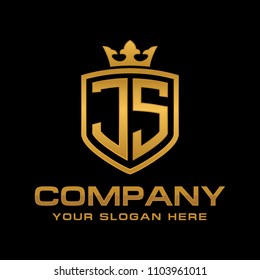 Letter JS initial logo, Luxury logo design vector
