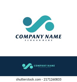 Plantilla de diseño de logotipo JS de carta. vector de concepto del logotipo de JS inicial. Emblem, símbolo creativo, icono