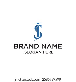 Letter JS logo design vector