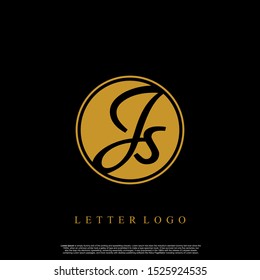 Letter JS logo initial emblem letter luxury vector.