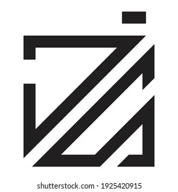 Diseño del logotipo de monograma de la carta JS