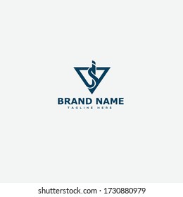 Letter JS, SJ logo icon design template elements 