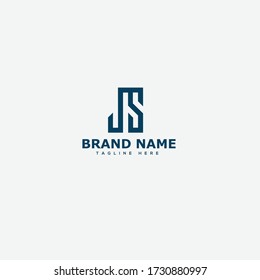Letter JS, SJ logo icon design template elements 