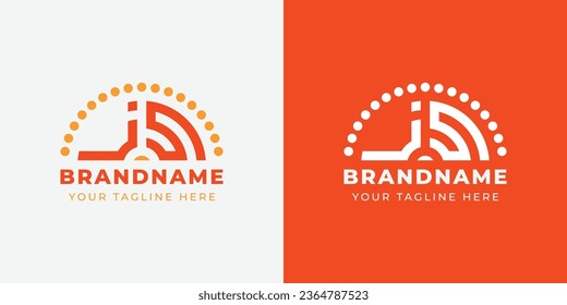 Letter JS and SJ Sunrise  Logo Set, suitable for any business with JS or SJ initials.