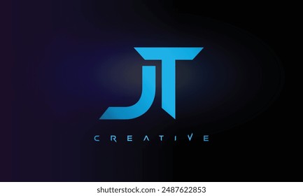 Letter JT logo design creative custom clean two alphabet logo
