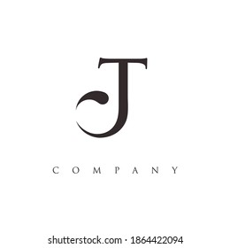 letter JT logo design vector
