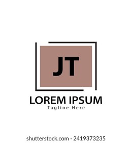 letter JT logo. JT logo design vector illustration for creative company, business, industry