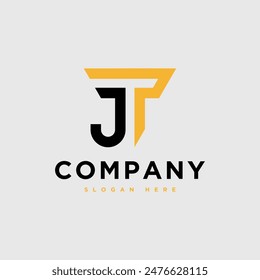 letra JT logo icono y Vector