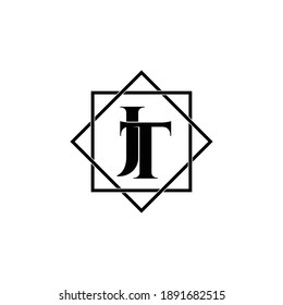 Letter JT luxury logo design vector