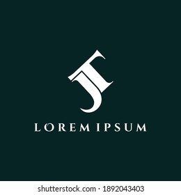 Letter JT luxury logo design vector