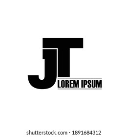 Letter JT simple logo design vector