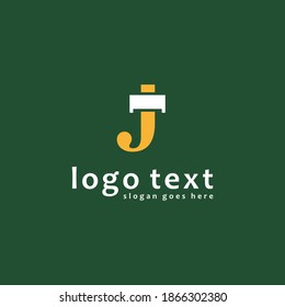 letter JT simple modern logo icon template