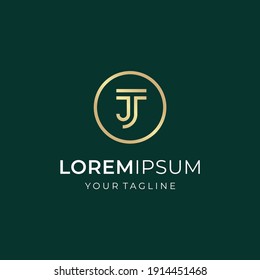 letter JT strong geometric logo vector modern sophisticated simple design concepts
