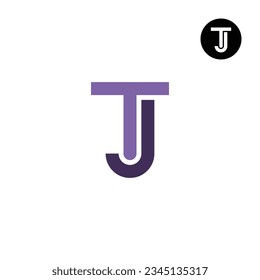 Diseño del logotipo de monograma JT TJ