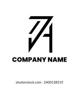 Letter JTA simple logo suitable for your company branding or initials