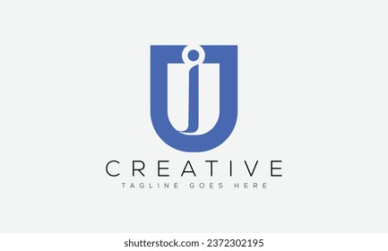 Letter JU logo design template vector illustration