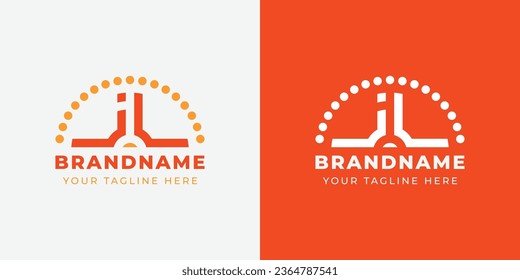 Letter JU and UJ or AV and VA Sunrise  Logo Set, suitable for any business with JU, UJ, JV, VJ initials.