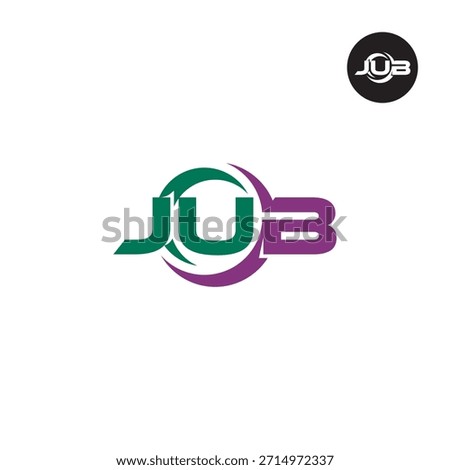 Letter JUB Logo Initial Monogram Lettermark Acronym