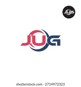 Letra JUG Logo Monograma Inicial Letra Acrônimo