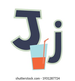 letra a con caracteres de jugo