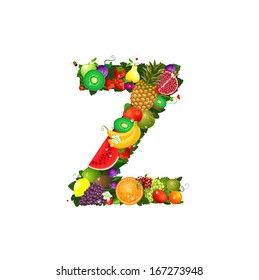 Letter of juicy fruit Z