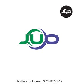 Letra JUO Logo Initial Monogram Lettermark Acrónimo
