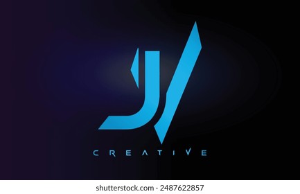 Letter JV logo design creative custom clean two alphabet logo
