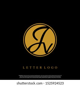 Letter JV logo initial emblem letter luxury vector.