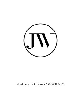 Letter Jw Initial Monogram Logo Design Stock Vector (Royalty Free ...